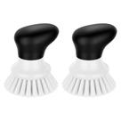 Escova de esfoliação de pratos MR.SIGA Palm Brush Lavador de pratos branco x2