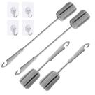 Escova de limpeza de garrafas BEBOKI Soft Sponge, pacote com 4 unidades com gancho