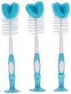 Escova de limpeza de mamadeiras Dr. Brown's Blue, pacote com 3