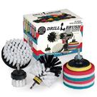 Escova de limpeza Drillbrush Detail Set Upholstery Carpet Auto