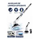Escova de Limpeza Elétrica Sem Fio com Alta Rotação e Bateria Recarregável USB para Remover Sujeiras Difíceis