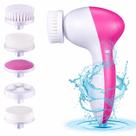 Escova de Limpeza Facial 5 em 1 Profunda Massageador Elétrico Multifuncional Rotativo Esfoliação Suave Massagem Rosto Cravos com 5 Cabeças Removíveis