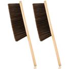 Escova de pó Hand Broom Bench Brush 2 peças Dazzhues Brown