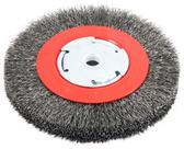 Escova de rodas de bancada de arame Forney 15 cm grossa crimpada