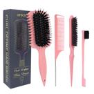 Escova Definidora de Cachos GFDCK 23 cm, Cerdas de Javali, Rosa Escova Definidora de Cachos GFDCK 23 cm, Cerdas de Javali, Rosa