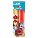 Escova Dental Infantil Condor Júnior Avengers Macia Cores e Personagens Sortidos com 1 Unidade e Ganhe Estojo Protetor Escova Dental Infantil Condor Júnior Avengers Macia Cores e Personagens Sortidos com 1 Unidade e Ganhe Estojo Protetor
