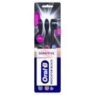 Escova Dental Manual Indicator Carvão Cerdas Extra Macias Oral B 3 Unidades