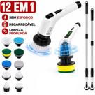 Escova Elétrica Limpeza Kit 12 em 1 Sem Fio Giratória Portátil Rodo Mop Portátil Escova Elétrica Limpeza Kit 12 em 1 Sem Fio Giratória Portátil Rodo Mop Portátil