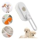 Escova Elétrica Vapor Autolimpante Massagem Gatos Cães 3em1