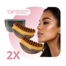 Escova Facial skincare Drenagem Linfática Modeladora Reduz Inchaço Rosto com Case Protetor 2 x UNIDADES
