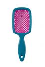 Escova Favo para Secador Secagem de Cabelo Ventilada Leve Reforçada Dompel - Azul e Rosa - Quadrada Escova Favo para Secador Secagem de Cabelo Ventilada Leve Reforçada Dompel - Azul e Rosa - Quadrada