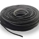 Escova fita vedação 7x8 preta rolo c/50 mts encaixe janela porta aluminio