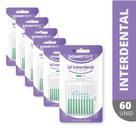 Escova Interdental Cilíndrica 4mm (Verde) 10 unidades Powerdent - 6 Cartelas