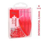 Escova Interdental Vermelha 2.4mm 6 unidades Edel White