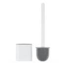 Escova Limpeza Sanitária banheiro silicone retangular branca