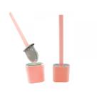 Escova Limpeza Sanitária banheiro silicone retangular salmão