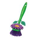 Escova Louça Multiuso Formato Flor Com Suporte Vaso CasaMia