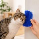 Escova Massageadora Gatos Coçador Interativo Pet Azul Animal Brinquedo Pelo Removedor