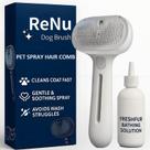 Escova para animais de estimação ReNu Dog Fresh Fur Shower 3 em 1, autolimpante