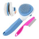 Escova para gatos KALAMANDA Self-Cleaning Slicker com pente de cabelo de gato
