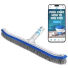 Escova para piscina 440 18" com cerdas de aço inoxidável de alta resistência