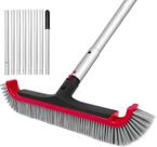 Escova para piscina Poolvio 44 cm com cerdas de nylon e cabo de 3 a 3,2 m