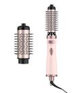 Escova para secador de cabelo ANWA Rotating 4 em 1 Hot Air Styler rosa