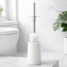Escova Para Vaso Sanitário Inox Com Suporte Moderna Limpeza Profunda Banheiro