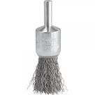 Escova pincel 19 mm aço inox cerdas onduladas haste 1/4" VONDER