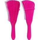 Escova Polvo Desembaraçante Cerdas Ajustáveis Pink