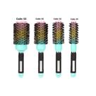 Escova Profissional Cabelo Térmica Cerdas ceramica Javali Nylon gradiente tie day