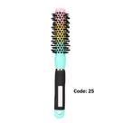 Escova Profissional Cabelo Térmica Cerdas ceramica Javali Nylon gradiente tie day