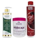 Escova Progressiva 1ka Steel Kit Completo Alisamento Profissional + Creme Hidratação Ação Neutralizante 1kg Natural Mask