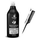 Escova Progressiva De Leite Natural Therapy 1l Natureza Sem Formol + 1 Pente Roger 180 graus