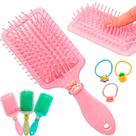 Escova Raquete Mágica Para Desembaraçar Cabelos Cacheado Liso Crespo Ondulado Pente Almofada Massageadora + Elastico Escova Raquete Mágica Para Desembaraçar Cabelos Cacheado Liso Crespo Ondulado Pente Almofada Massageadora + Elastico