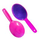 Escova Raquete Oval com Cabo Lilás e Pink