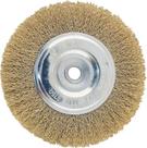 Escova Rotativa Circular Latonada Para Motoesmeril 6" X 1/2" Furo 1/2"