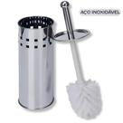 Escova Sanitária com Suporte Aço Inox Cerdas Flexíveis Premium Acessório Limpeza Banheiro Escova Sanitária com Suporte Aço Inox Cerdas Flexíveis Premium Acessório Limpeza Banheiro
