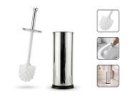 Escova Sanitária com Suporte Inox Tampa Protetora Base Antiderrapante