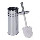 Escova Sanitária Com Suporte Limpeza Eficaz Higiênica do Vaso Sanitário Removendo manchas Resíduos Ambientes Úmidos Inox