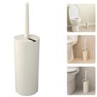 Escova Sanitária Higiênica Off White Abertura Automática Suporte Tampa Banheiro Lavabo