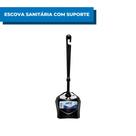 Escova Sanitária para Banheiro com Pote de Plástico Branco Sanilux Bettanin