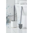 Escova Sanitária Silicone Flexível C/ Suporte Parede