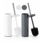 Escova Sanitária Vaso Banheiro Lavabo Matte Fosco Suporte Cabo Aço Inox Ferro Escovinha Moderna Limpeza Pesada Faxina Casa Apartamento Escritório