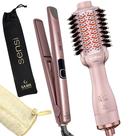 Escova Secadora Alisadora Britânia Ions Tourmaline 4 Em 1 1300w Tube Rose Bivolt Prancha Gama Italy Digital Progressiva 450ºf