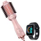 Escova Secadora Alisadora Britania Ions Tourmaline 4 Em 1 1300w Tube Rose Bivolt Smartwatch