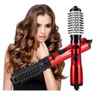 Escova Secadora Elétrica Giratória Alisadora Modeladora 3in1110v Cor Vermelho 127v