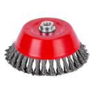 Escova Tipo Copo Aço Carbono Torcida M14 150mm 0.5mm MTX