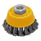 Escova tipo copo rosca m14 fios torcidos inox 0,5mm denzel