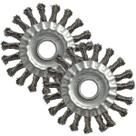 Escova Trancada Circular de Aço Carbono 4.1/2 X 1/2 X 7/8 2 Peças Jn